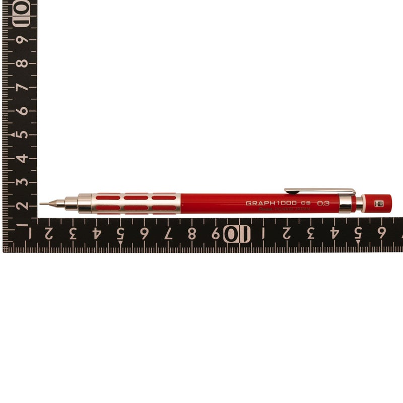 Pentel Mechanical Pencil, Graph 1000 CS, for Draft, 0.3mm, Red (PG1003CS-B) - Image 2
